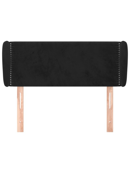 Galvūgalis su auselėmis, juodos spalvos,83x23x78/88 cm, aksomas