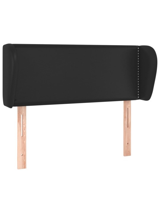 Galvūgalis su auselėmis, juodos,83x23x78/88cm, dirbtinė oda
