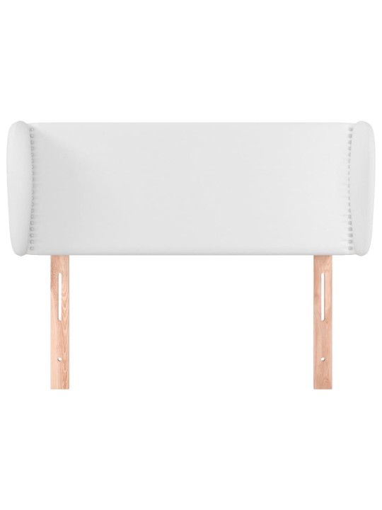 Galvūgalis su auselėmis, baltos,83x23x78/88cm, dirbtinė oda