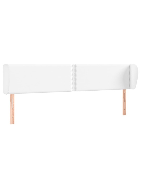 Galvūgalis su auselėmis, baltos,183x23x78/88cm, dirbtinė oda