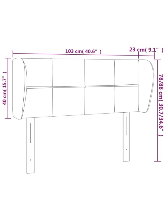 Galvūgalis su auselėmis,taupe spalvos,103x23x78/88cm, audinys