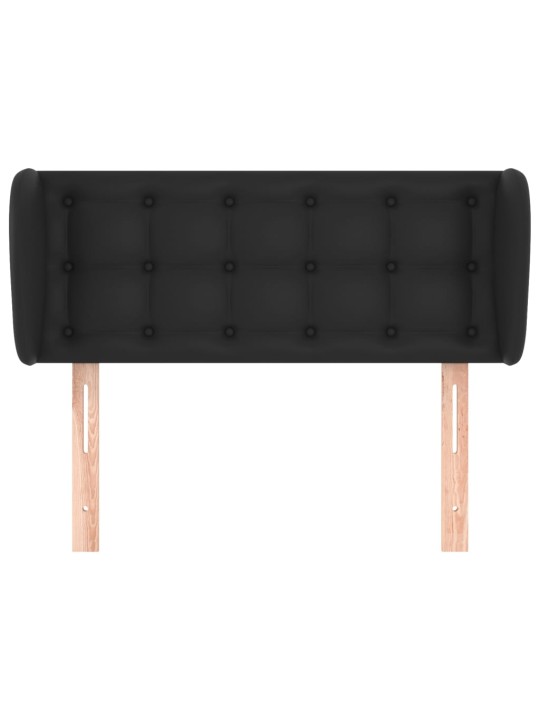 Galvūgalis su auselėmis, juodos,83x23x78/88cm, dirbtinė oda
