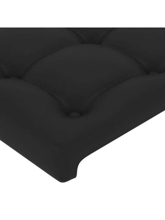 Galvūgalis su auselėmis, juodos,83x23x78/88cm, dirbtinė oda