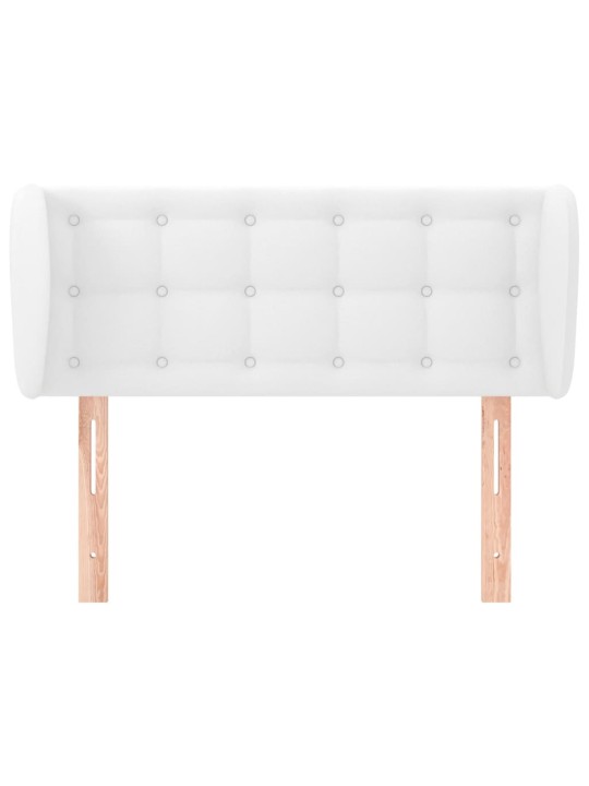 Galvūgalis su auselėmis, baltos,83x23x78/88cm, dirbtinė oda
