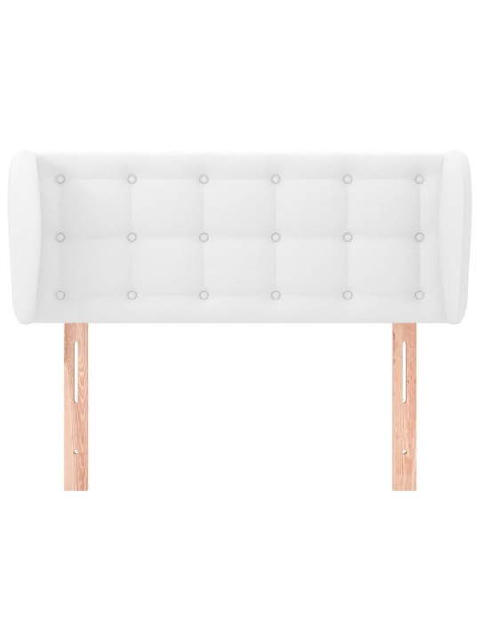 Galvūgalis su auselėmis, baltos,93x23x78/88cm, dirbtinė oda