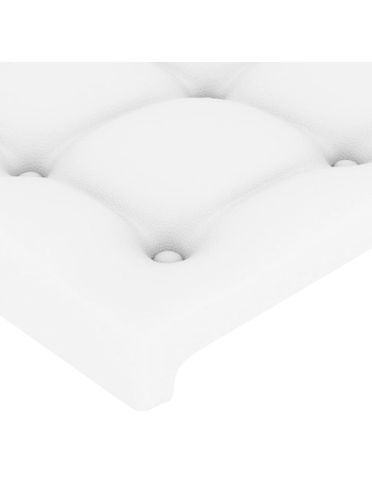 Galvūgalis su auselėmis, baltos,93x23x78/88cm, dirbtinė oda