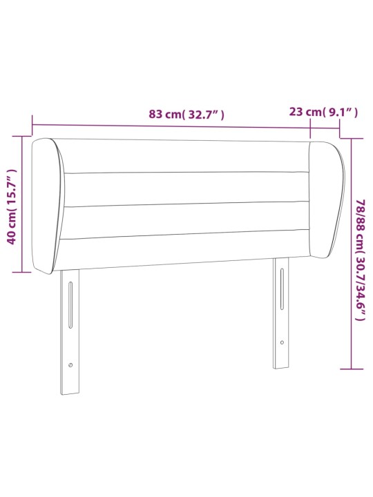 Galvūgalis su auselėmis,taupe spalvos,83x23x78/88 cm, audinys