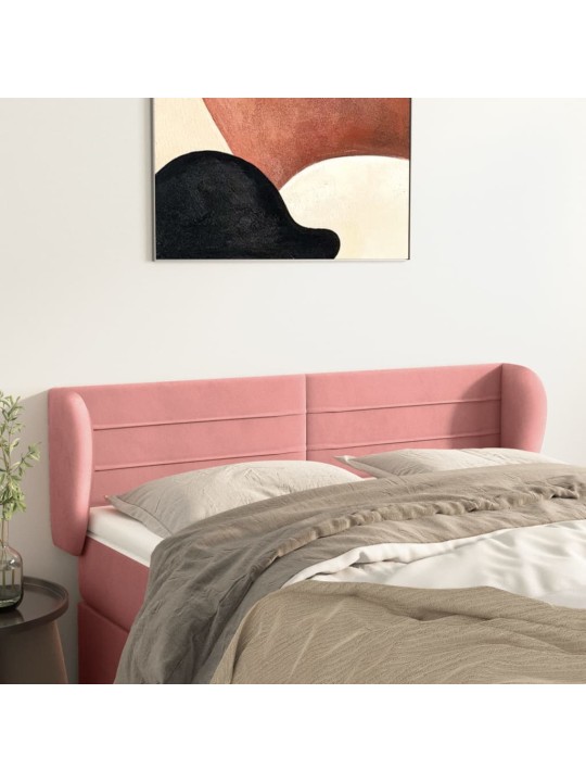 Galvūgalis su auselėmis,rožinės spalvos,147x23x78/88cm, aksomas