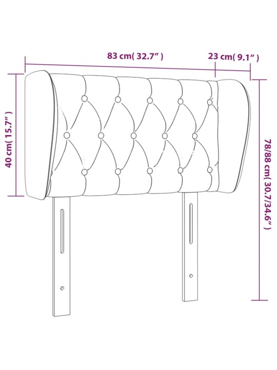 Galvūgalis su auselėmis,taupe spalvos,83x23x78/88 cm, audinys