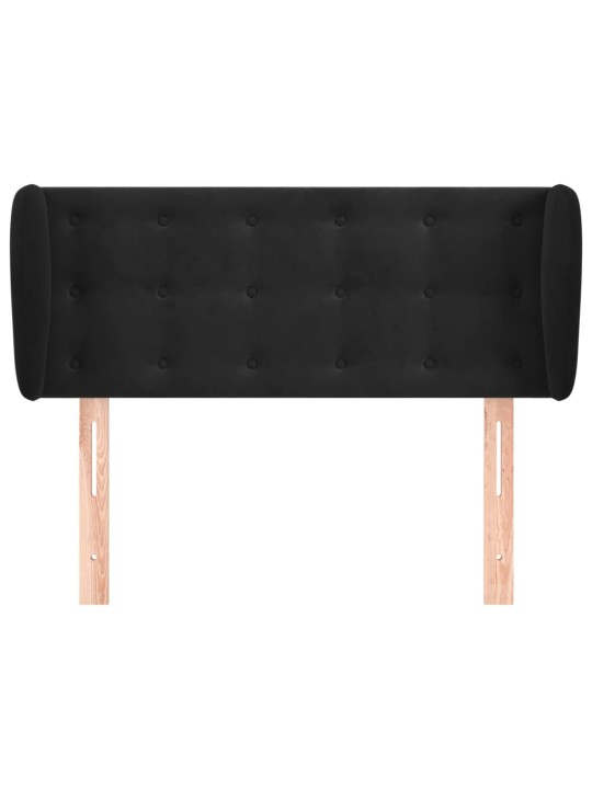 Galvūgalis su auselėmis, juodos spalvos,93x23x78/88cm, aksomas