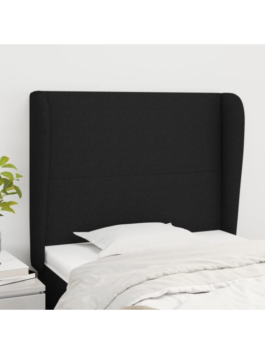 Galvūgalis su auselėmis, juodas, 83x23x118/128cm, audinys