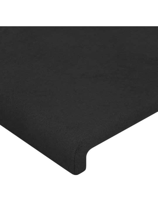 Galvūgalis su auselėmis, juodas, 83x23x118/128cm, aksomas