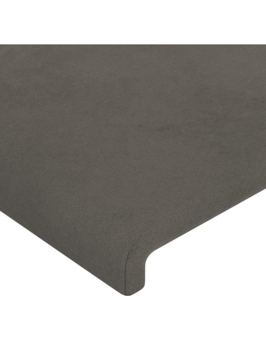 Galvūgalis su auselėmis, pilkas, 103x23x118/128cm, aksomas