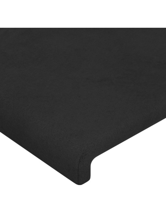 Galvūgalis su auselėmis, juodas, 103x23x118/128cm, aksomas