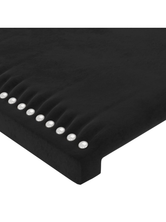 Galvūgalis su auselėmis, juodas, 103x23x118/128cm, aksomas