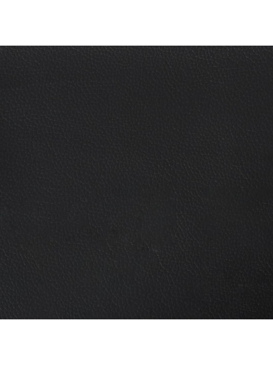 Galvūgalis su auselėmis, juodas, 83x23x118/128cm, dirbtinė oda