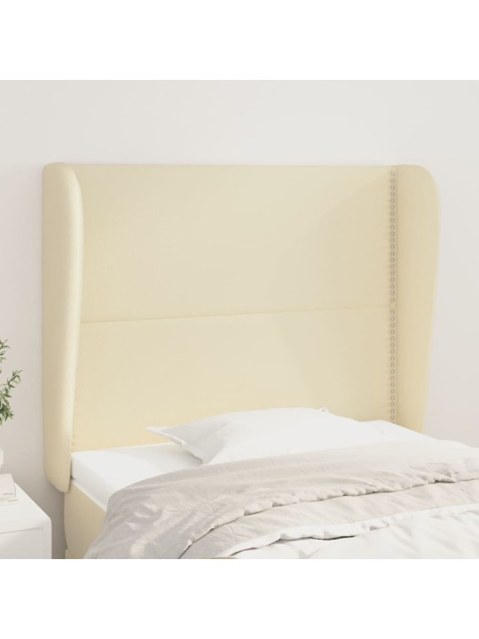Galvūgalis su auselėmis, kreminis, 83x23x118/128cm, netikra oda