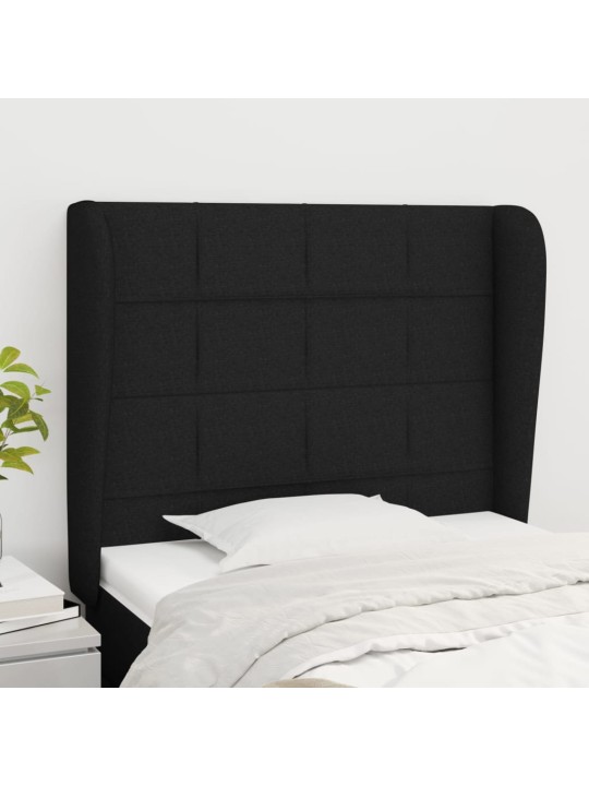 Galvūgalis su auselėmis, juodas, 103x23x118/128cm, audinys