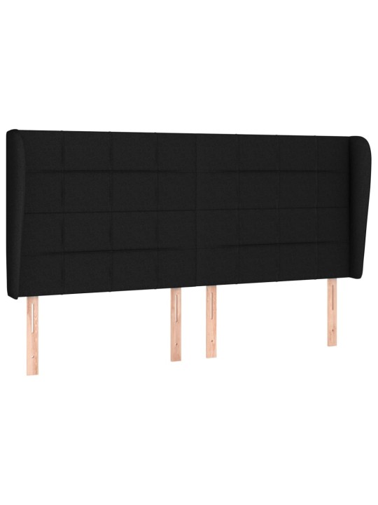 Galvūgalis su auselėmis, juodas, 203x23x118/128cm, audinys