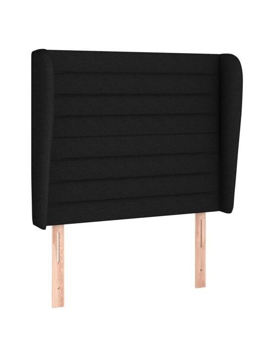 Galvūgalis su auselėmis, juodas, 83x23x118/128cm, audinys
