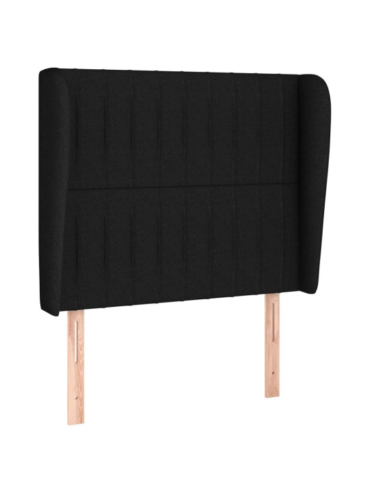 Galvūgalis su auselėmis, juodas, 83x23x118/128cm, audinys