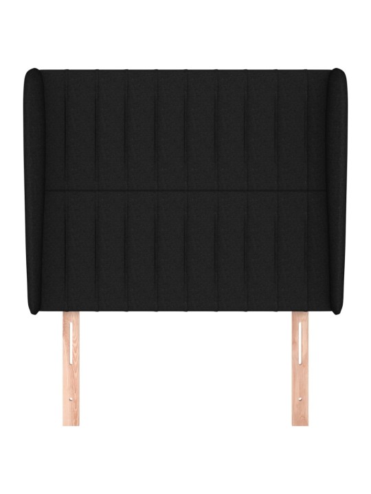 Galvūgalis su auselėmis, juodas, 103x23x118/128cm, audinys