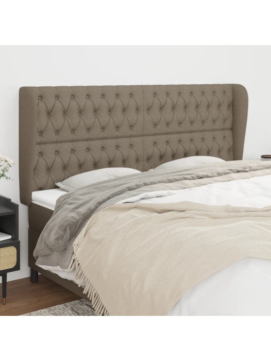Galvūgalis su auselėmis, taupe, 183x23x118/128cm, audinys