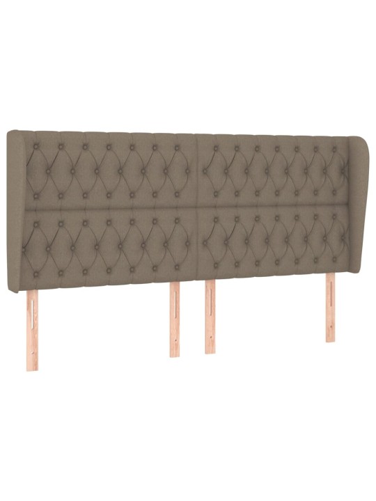Galvūgalis su auselėmis, taupe, 203x23x118/128cm, audinys