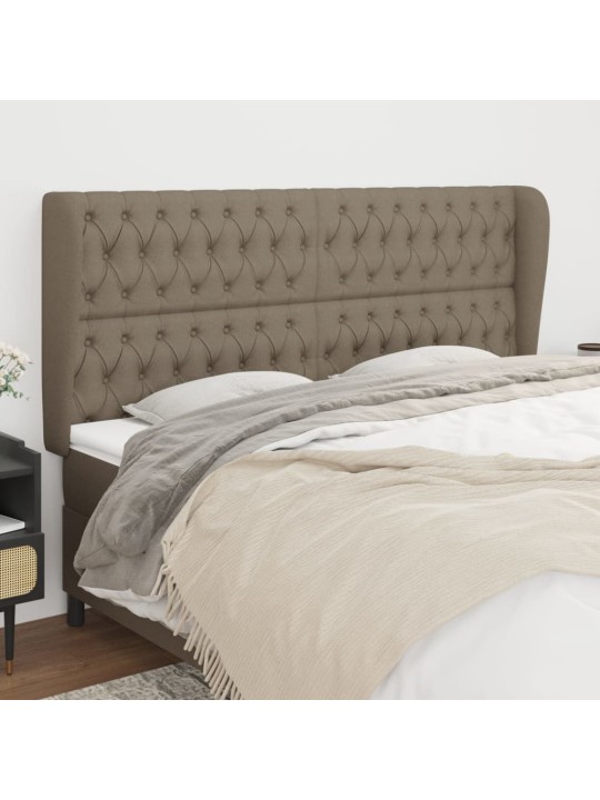 Galvūgalis su auselėmis, taupe, 203x23x118/128cm, audinys