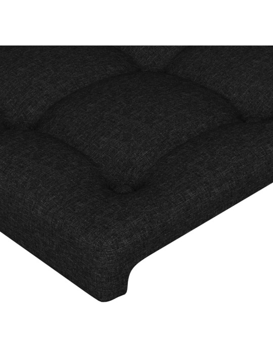 Galvūgalis su auselėmis, juodas, 103x23x118/128cm, audinys