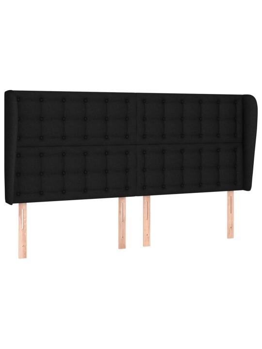 Galvūgalis su auselėmis, juodas, 203x23x118/128cm, audinys
