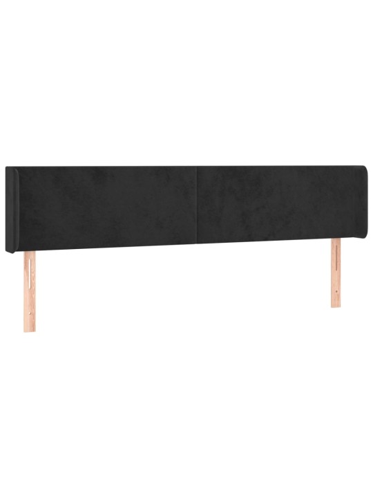 Galvūgalis su auselėmis, juodos spalvos,203x16x78/88cm, aksomas
