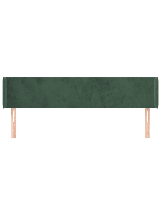 Galvūgalis su auselėmis, tamsiai žalios,203x16x78/88cm, aksomas