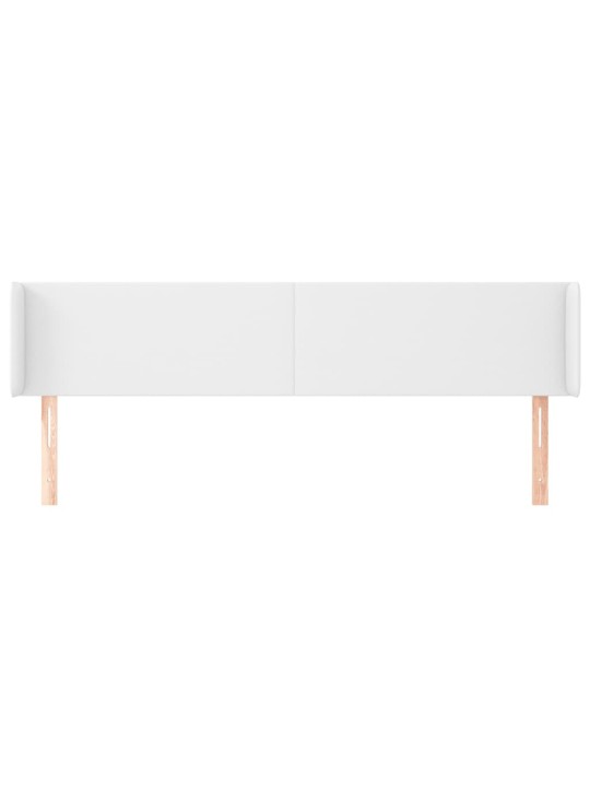 Galvūgalis su auselėmis, baltos,183x16x78/88cm, dirbtinė oda
