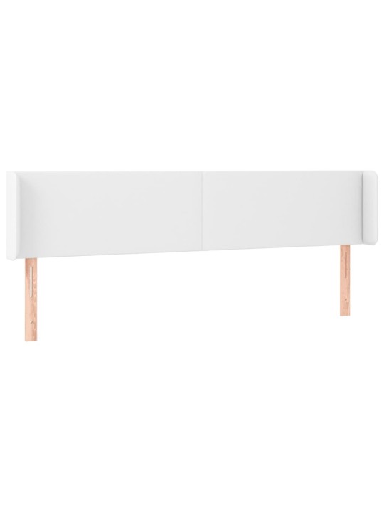 Galvūgalis su auselėmis, baltos,203x16x78/88cm, dirbtinė oda