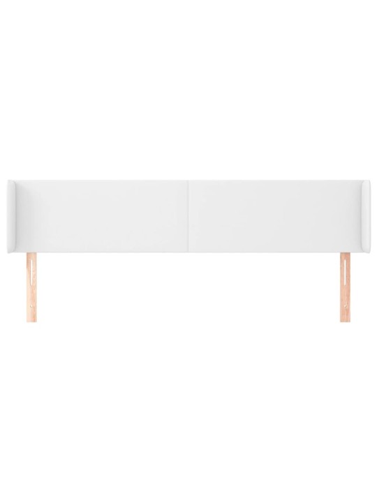 Galvūgalis su auselėmis, baltos,203x16x78/88cm, dirbtinė oda