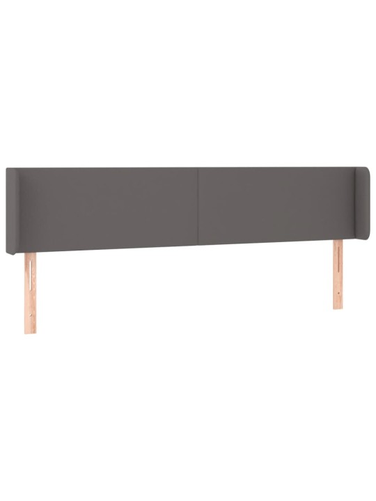 Galvūgalis su auselėmis, pilkos,203x16x78/88cm, dirbtinė oda