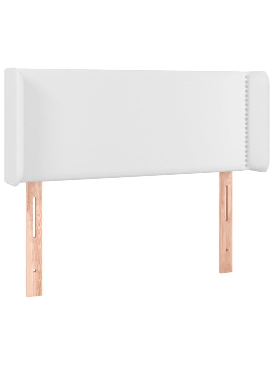 Galvūgalis su auselėmis, baltos,83x16x78/88cm, dirbtinė oda