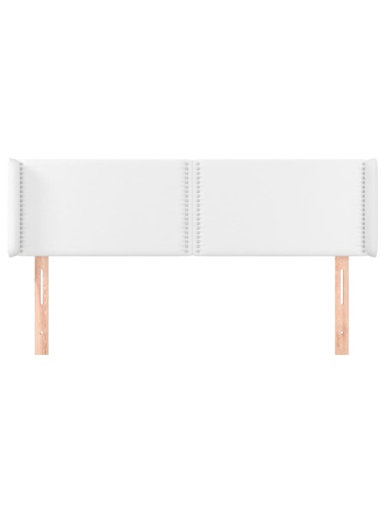 Galvūgalis su auselėmis, baltos,147x16x78/88cm, dirbtinė oda