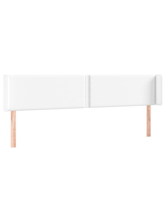 Galvūgalis su auselėmis, baltos,203x16x78/88cm, dirbtinė oda