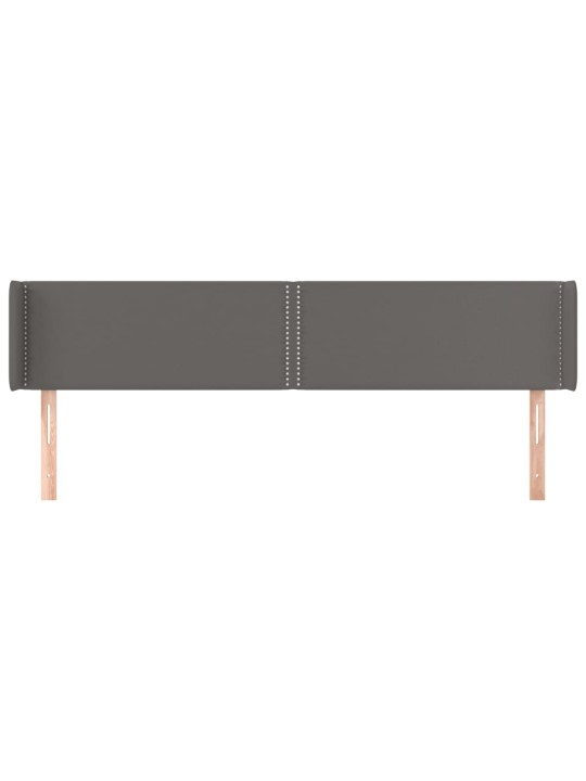Galvūgalis su auselėmis, pilkos,203x16x78/88cm, dirbtinė oda