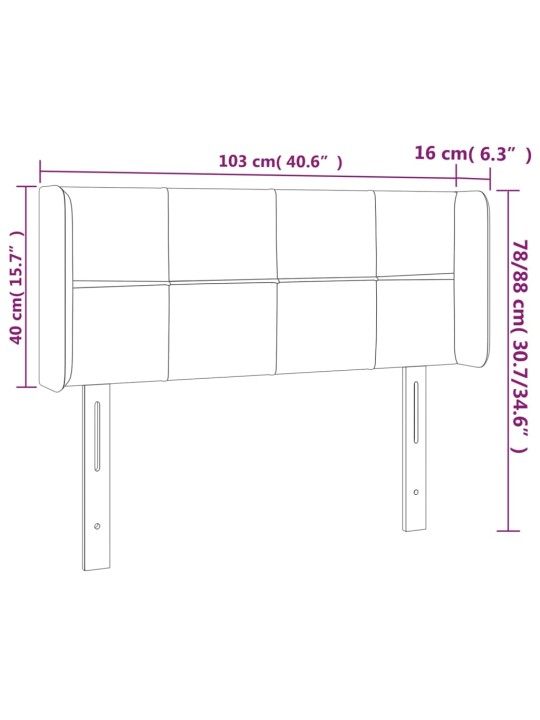 Galvūgalis su auselėmis,taupe spalvos,103x16x78/88cm, audinys
