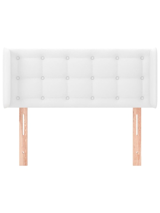 Galvūgalis su auselėmis, baltos,83x16x78/88cm, dirbtinė oda