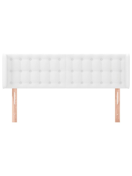 Galvūgalis su auselėmis, baltos,147x16x78/88cm, dirbtinė oda