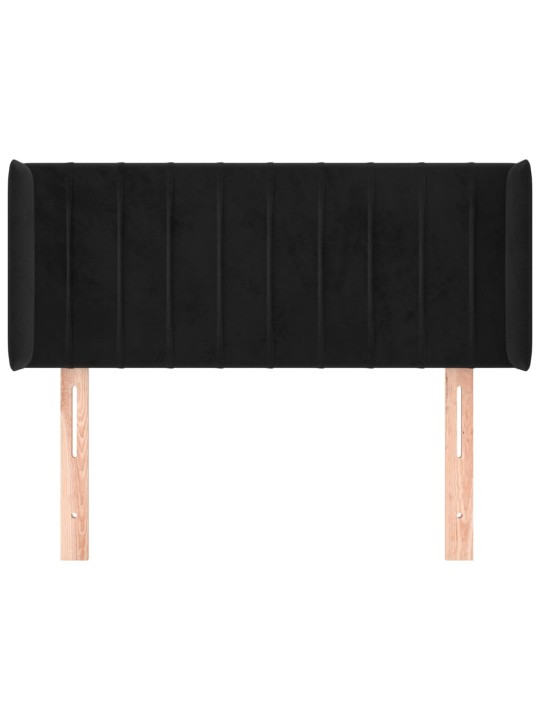 Galvūgalis su auselėmis, juodos spalvos,103x16x78/88cm, aksomas
