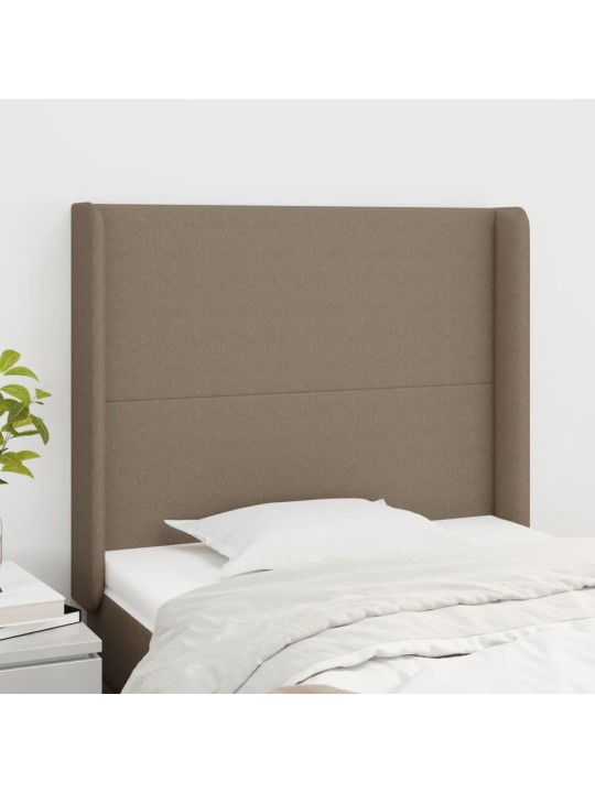 Galvūgalis su auselėmis, taupe, 83x16x118/128cm, audinys