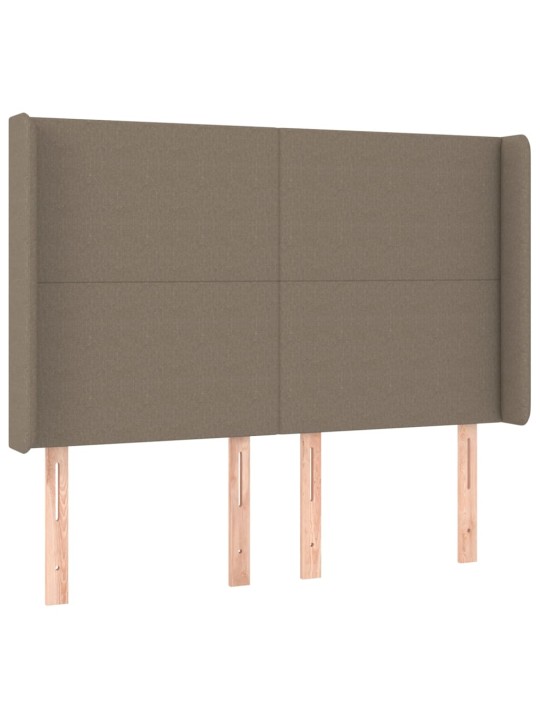 Galvūgalis su auselėmis, taupe, 147x16x118/128cm, audinys