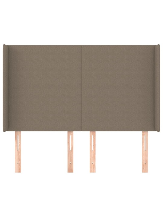 Galvūgalis su auselėmis, taupe, 147x16x118/128cm, audinys