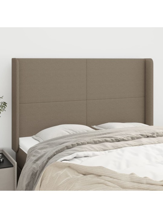 Galvūgalis su auselėmis, taupe, 147x16x118/128cm, audinys