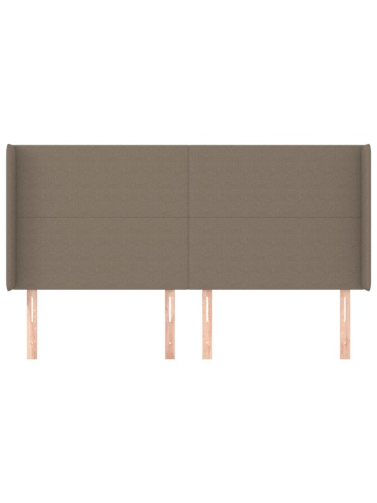 Galvūgalis su auselėmis, taupe, 183x16x118/128cm, audinys